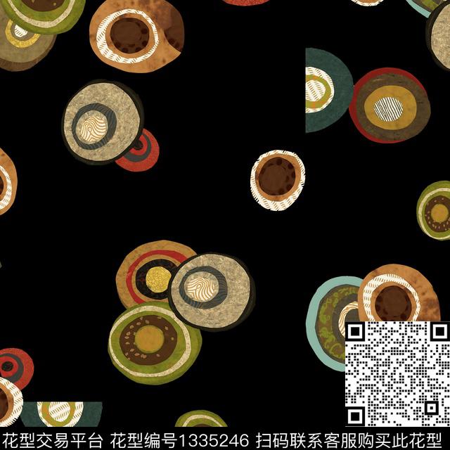 几何大牌风抽象数码印花花型下载（图片编号: 1335246） - 瓦栏（Walan）