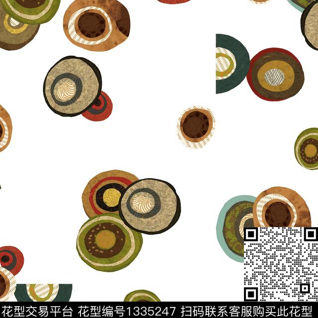几何大牌风抽象数码印花花型下载（图片编号: 1335247） - 瓦栏（Walan）