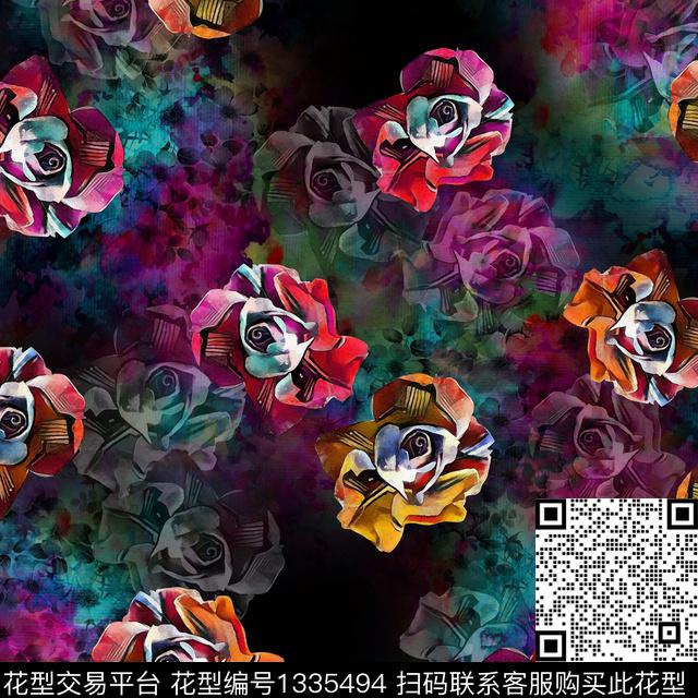 ant0002.jpg - 1335494 - 几何 花卉 抽象 - 数码印花花型 － 女装花型设计 － 瓦栏