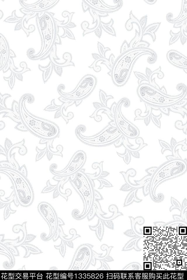 498.jpg - 1335826 - 佩斯利 民族风 大牌风 - 传统印花花型 － 女装花型设计 － 瓦栏
