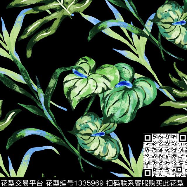花卉4a.jpg - 1335969 - 女装 花卉 大牌风 - 传统印花花型 － 女装花型设计 － 瓦栏