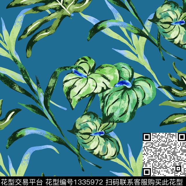 女装花卉大牌风传统印花花型下载（图片编号: 1335972） - 瓦栏（Walan）