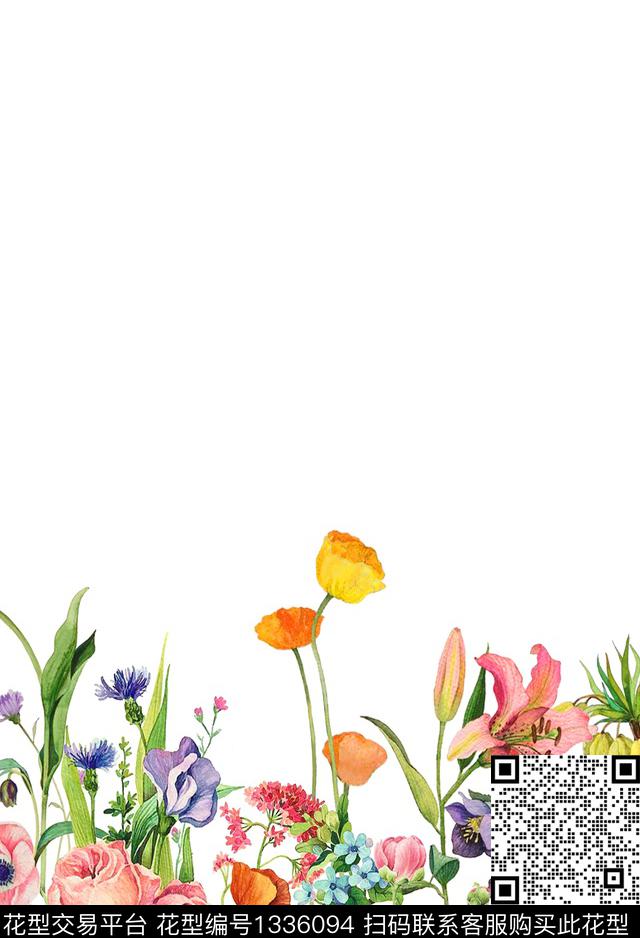 白底花卉渐变.jpg - 1336094 - 女装定位花 花卉 春夏花型 - 数码印花花型 － 女装花型设计 － 瓦栏