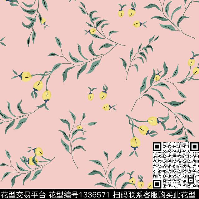 绿植树叶女装花卉传统印花花型下载（图片编号: 1336571） - 瓦栏（Walan）