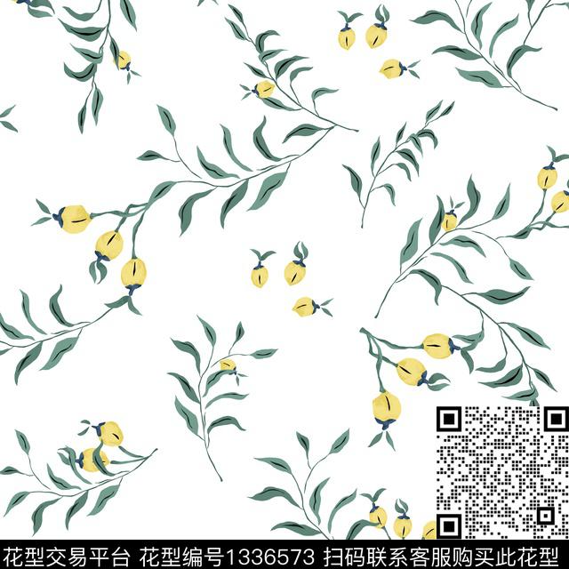 小碎花4c.jpg - 1336573 - 绿植树叶 女装 花卉 - 传统印花花型 － 女装花型设计 － 瓦栏