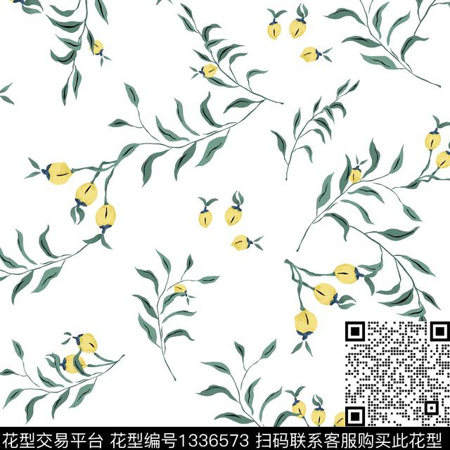 绿植树叶女装花卉传统印花花型下载（图片编号: 1336573） - 瓦栏（Walan）