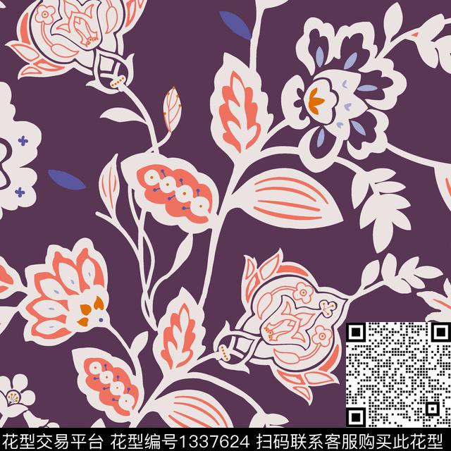 WL-20200622-6.jpg - 1337624 - 几何 女装 抽象 - 传统印花花型 － 女装花型设计 － 瓦栏