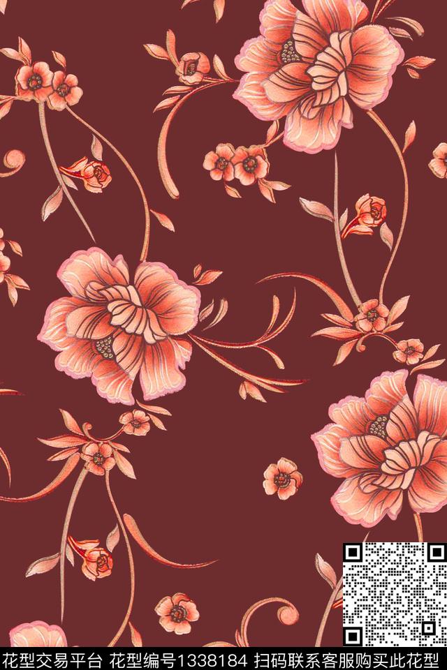 MEF004c.jpg - 1338184 - 印度 时尚 花卉 - 数码印花花型 － 女装花型设计 － 瓦栏