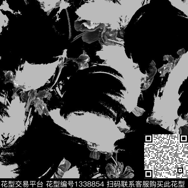 男装平面-06.jpg - 1338854 - 植物树叶 渐变笔触 大牌水彩花卉 - 数码印花花型 － 男装花型设计 － 瓦栏