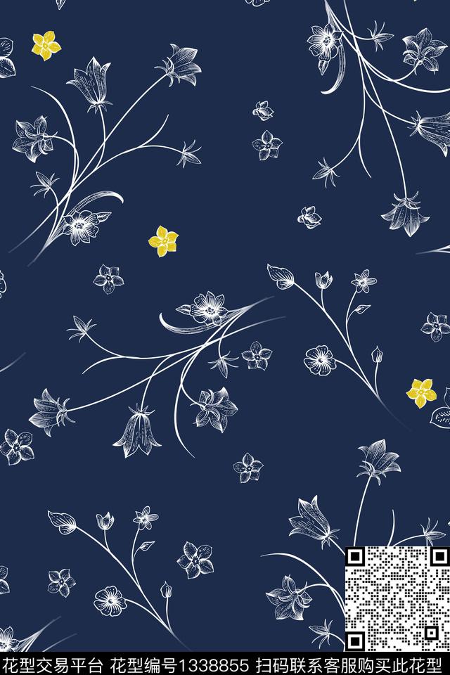 女装花卉植物传统印花花型下载（图片编号: 1338855） - 瓦栏（Walan）
