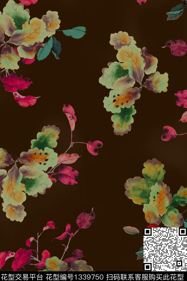 dear-20172.jpg - 1339750 - 旗袍 香云纱 中国 - 数码印花花型 － 女装花型设计 － 瓦栏