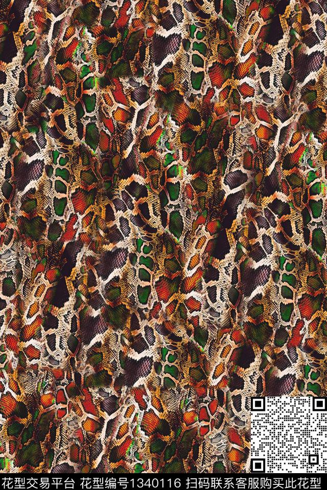 ant0026 副本.jpg - 1340116 - 肌理 动物纹 虎皮蛇纹 - 数码印花花型 － 女装花型设计 － 瓦栏