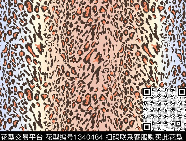 豹纹.jpg - 1340484 - 蛇纹 豹纹 动物纹 - 传统印花花型 － 女装花型设计 － 瓦栏