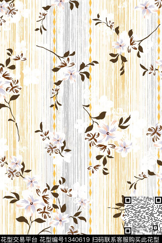 515.jpg - 1340619 - 花卉 休闲 小碎花 - 数码印花花型 － 女装花型设计 － 瓦栏