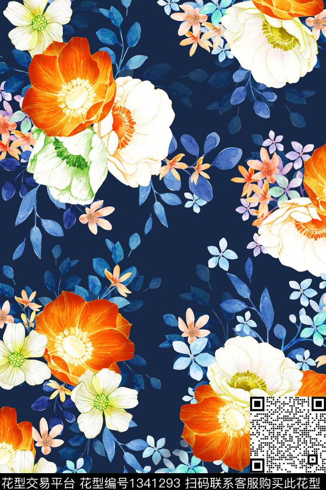 2020-07-05-A1.jpg - 1341293 - 床品 女装 花卉 - 数码印花花型 － 女装花型设计 － 瓦栏