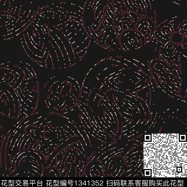 几何女装抽象传统印花花型下载（图片编号: 1341352） - 瓦栏（Walan）