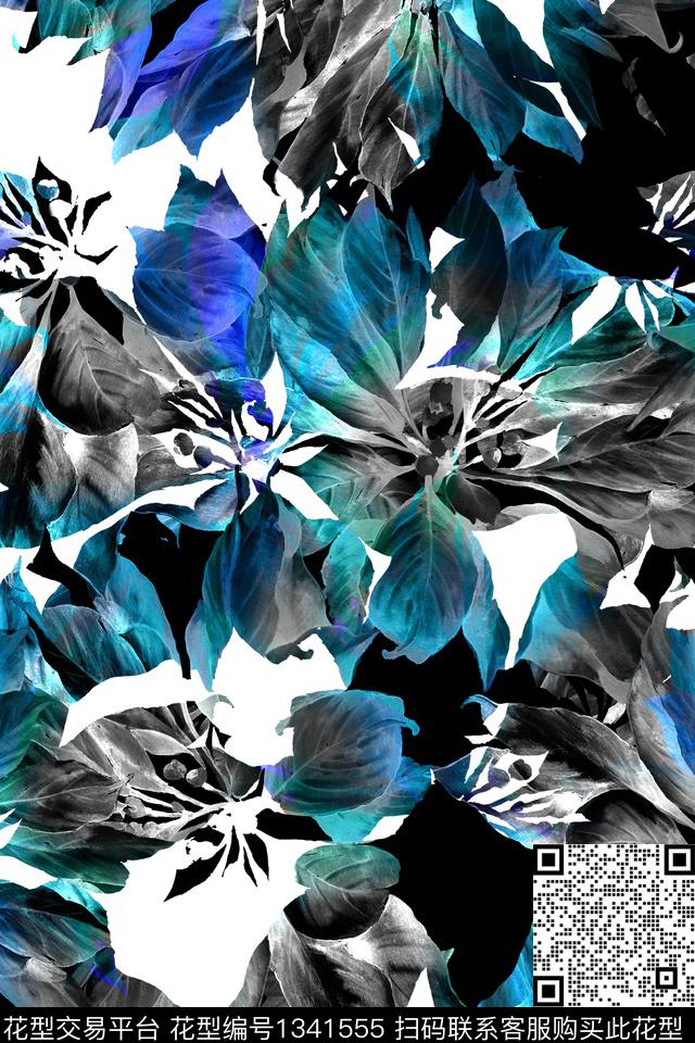 P285.jpg - 1341555 - 抽象花卉 花卉 雪纺 - 数码印花花型 － 女装花型设计 － 瓦栏