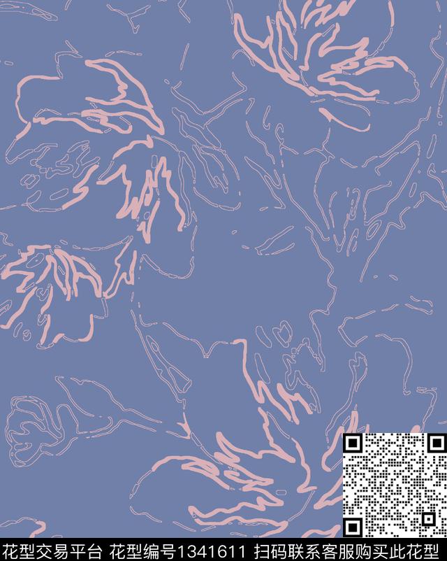 WL-20200708-9.jpg - 1341611 - 几何 女装 抽象 - 传统印花花型 － 女装花型设计 － 瓦栏