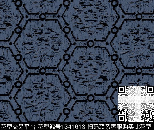 几何女装抽象传统印花花型下载（图片编号: 1341613） - 瓦栏（Walan）