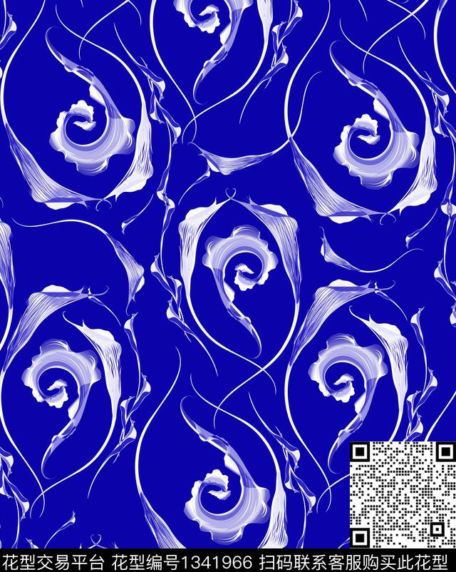 H-150801-03.jpg - 1341966 - 数码花型 肌理 颜色 - 数码印花花型 － 女装花型设计 － 瓦栏