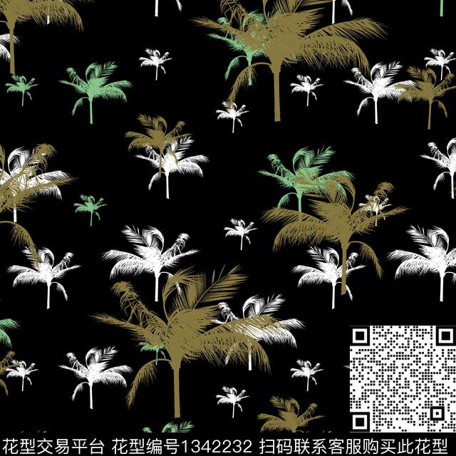 20200710-4-1.jpg - 1342232 - 椰子树 纸印花 花卉 - 传统印花花型 － 女装花型设计 － 瓦栏