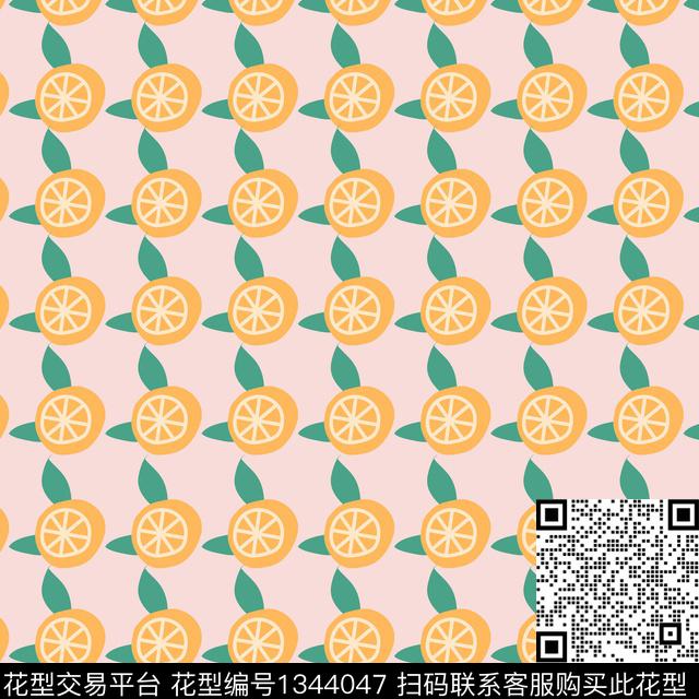 几何水果休闲传统印花花型下载（图片编号: 1344047） - 瓦栏（Walan）