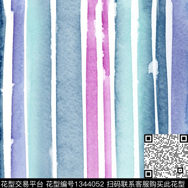 7.16.jpg - 1344052 - 水彩 手绘 条纹 - 数码印花花型 － 女装花型设计 － 瓦栏