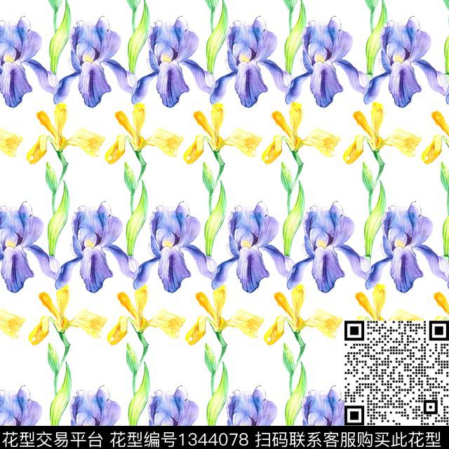 花瓣休闲数码印花花型下载（图片编号: 1344078） - 瓦栏（Walan）