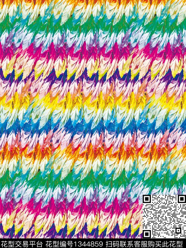 大牌风几何抽象数码印花花型下载（图片编号: 1344859） - 瓦栏（Walan）