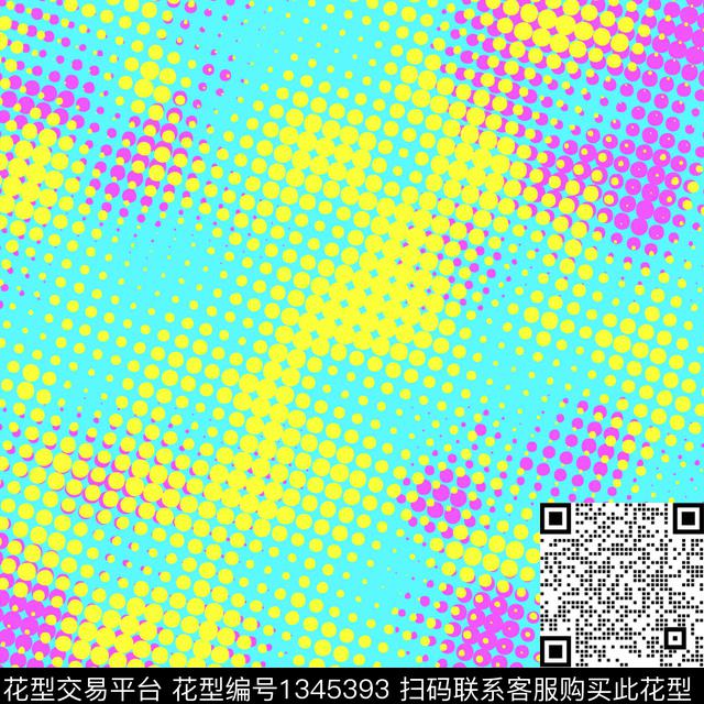 波谱1.jpg - 1345393 - 炫彩 时尚 撞色 - 传统印花花型 － 泳装花型设计 － 瓦栏