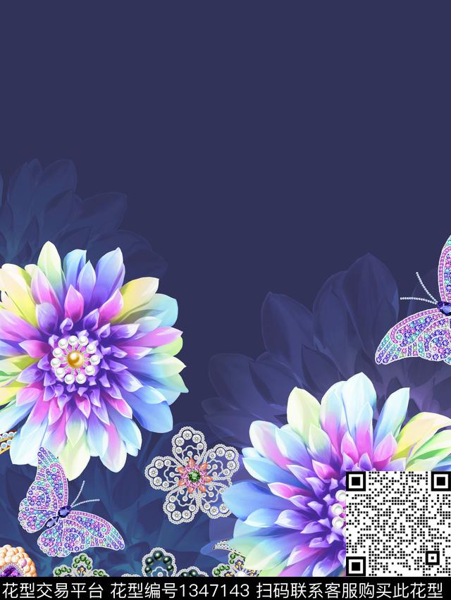 HERMES珠宝宝石数码花型数码印花花型下载（图片编号: 1347143） - 瓦栏（Walan）