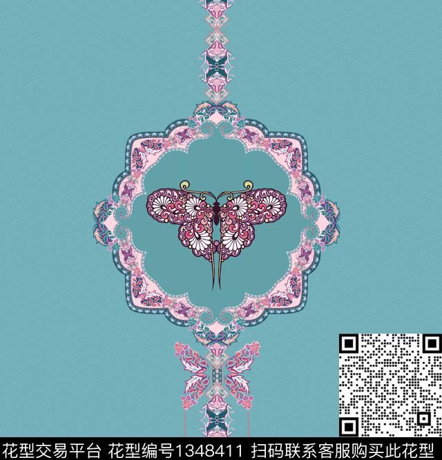 2020-48.jpg - 1348411 - HERMES 珠宝宝石 数码花型 - 数码印花花型 － 床品花型设计 － 瓦栏