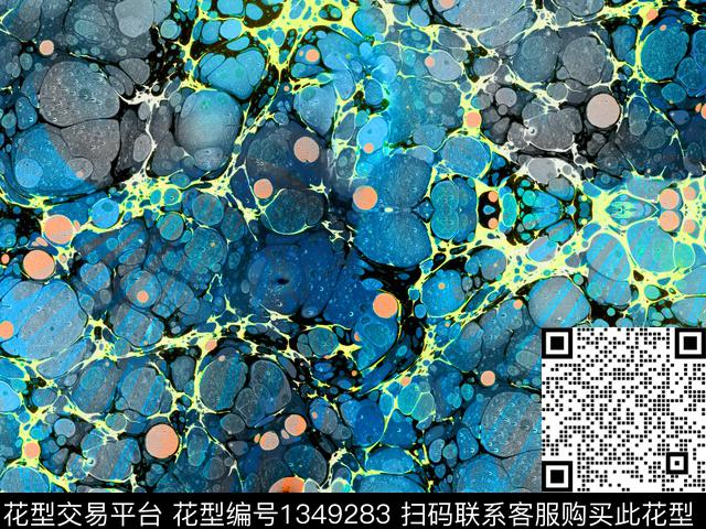 肌理抽象大理石数码印花花型下载（图片编号: 1349283） - 瓦栏（Walan）