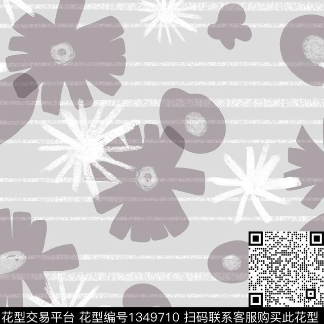 1.jpg - 1349710 - 条格 花卉 手绘 - 传统印花花型 － 男装花型设计 － 瓦栏