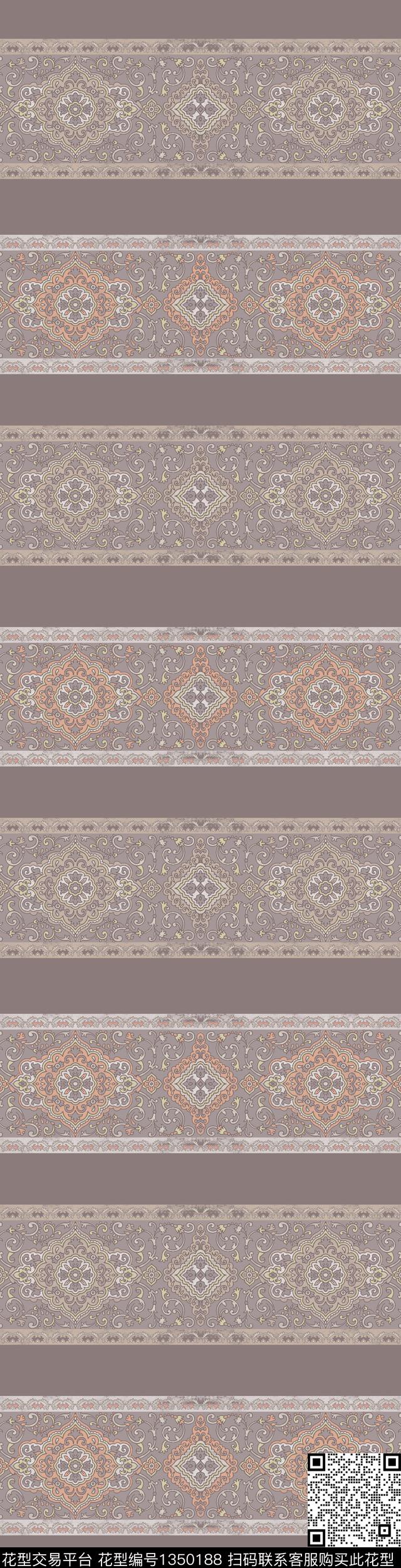 2020-8-15.jpg - 1350188 - 复古 民族风 - 传统印花花型 － 窗帘花型设计 － 瓦栏