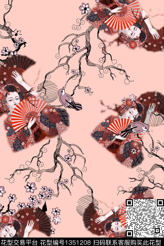 dear-20228.jpg - 1351208 - 民族风 香云纱 旗袍 - 数码印花花型 － 女装花型设计 － 瓦栏