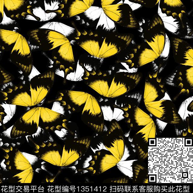 8113.jpg - 1351412 - 数码花型 大牌风 昆虫 - 数码印花花型 － 女装花型设计 － 瓦栏