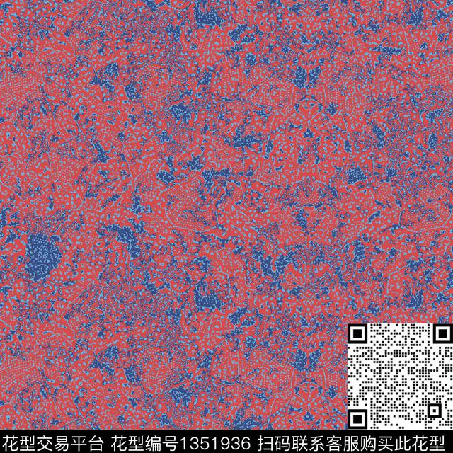 几何花卉抽象花卉花卉传统印花花型下载（图片编号: 1351936） - 瓦栏（Walan）