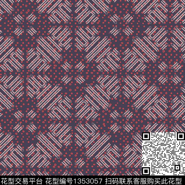 几何花卉抽象花卉花卉传统印花花型下载（图片编号: 1353057） - 瓦栏（Walan）