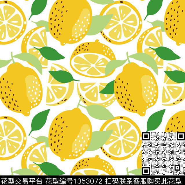 l5.jpg - 1353072 - 水果 柠檬 童装 - 传统印花花型 － 女装花型设计 － 瓦栏