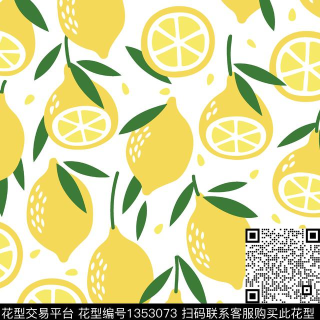 l6.jpg - 1353073 - 水果 柠檬 童装 - 传统印花花型 － 女装花型设计 － 瓦栏