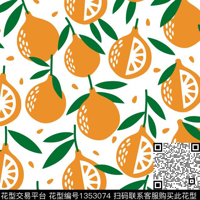 l7.jpg - 1353074 - 水果 柠檬 童装 - 传统印花花型 － 女装花型设计 － 瓦栏