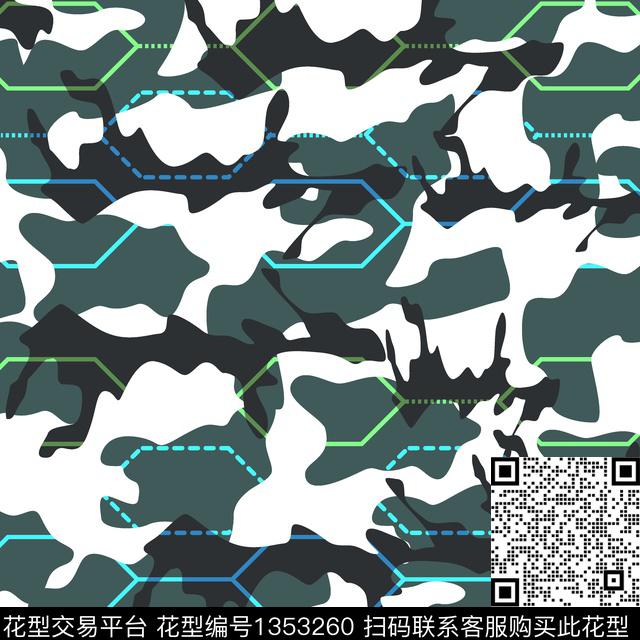 几何肌理抽象传统印花花型下载（图片编号: 1353260） - 瓦栏（Walan）