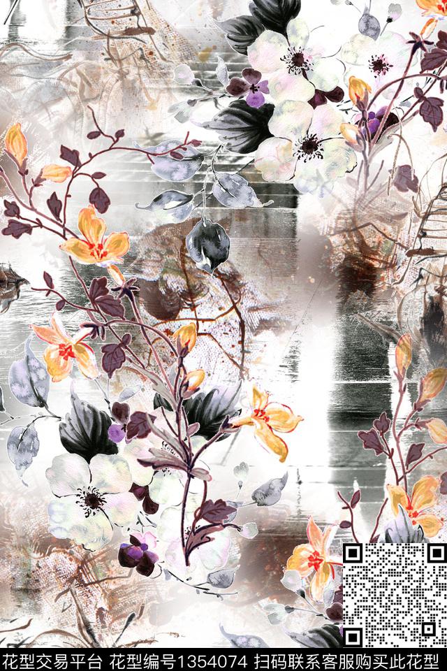 H-185.jpg - 1354074 - 肌理 花卉 真丝 - 数码印花花型 － 女装花型设计 － 瓦栏