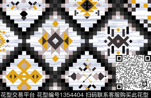 线条大牌风传统花型传统印花花型下载（图片编号: 1354404） - 瓦栏（Walan）
