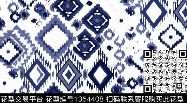 提花花型几何线条传统印花花型下载（图片编号: 1354408） - 瓦栏（Walan）