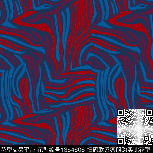 几何斑马纹迷彩传统印花花型下载（图片编号: 1354606） - 瓦栏（Walan）