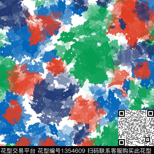 涂鸦肌理笔触传统印花花型下载（图片编号: 1354609） - 瓦栏（Walan）