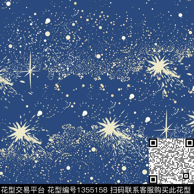 宇宙星空抽象传统印花花型下载（图片编号: 1355158） - 瓦栏（Walan）