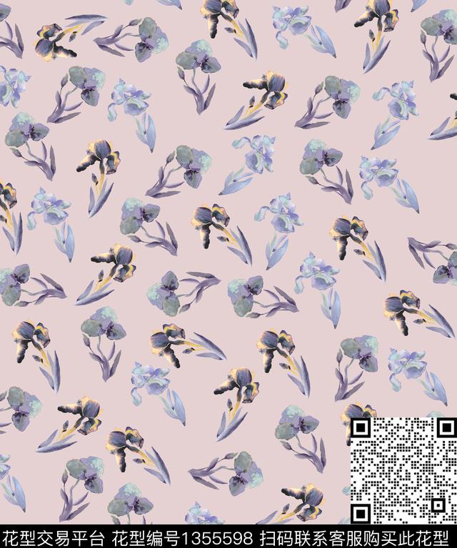 碎花-2-1.jpg - 1355598 - 花卉 大牌风 植物 - 数码印花花型 － 女装花型设计 － 瓦栏